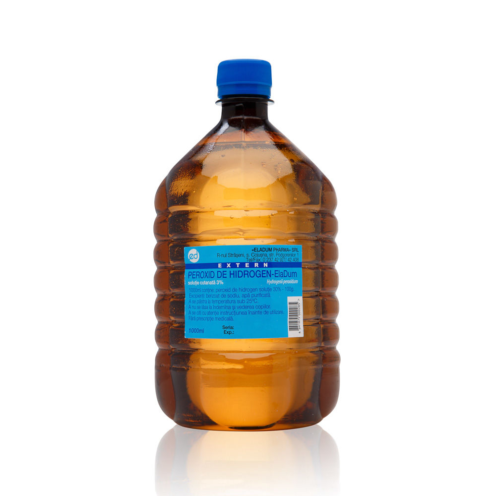 Apă oxigenată, 3 %, 1000 ml, Farm.Cojusna