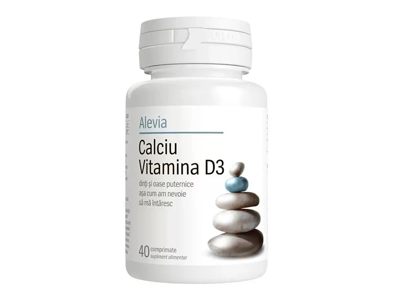 Calciu+ Vitamina D3. comprimate, Alevia N40