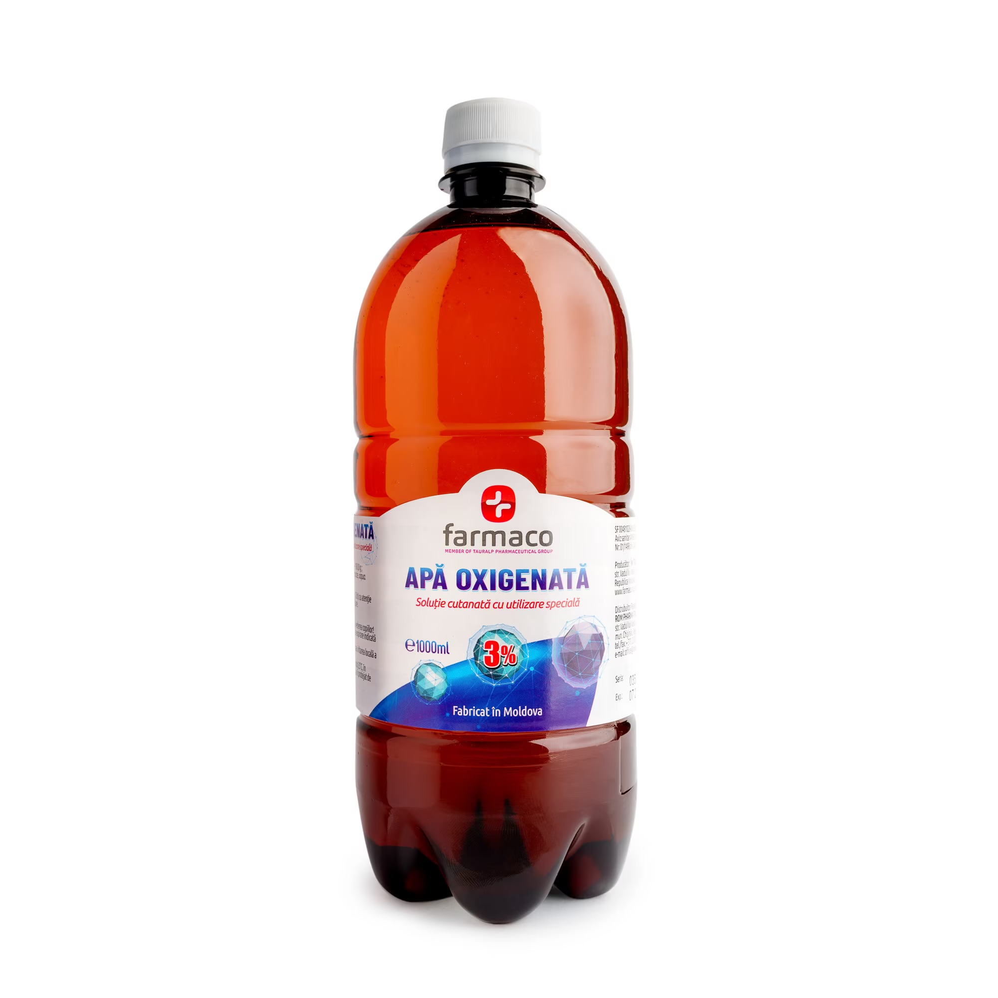 Apă oxigenată, 3 %, 1000 ml, Farmaco