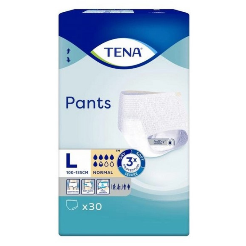 Подгузники для взрослых, трусы, ProSkin (100-135cm) Large L, TENA, N30
