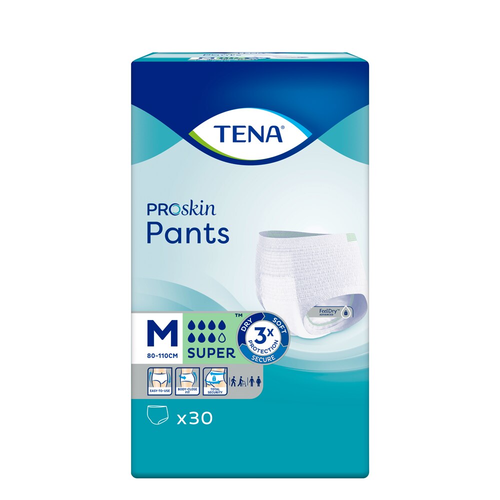 Подгузники для взрослых, трусы, ProSkin ( 80-110cm) Medium M, TENA, N30