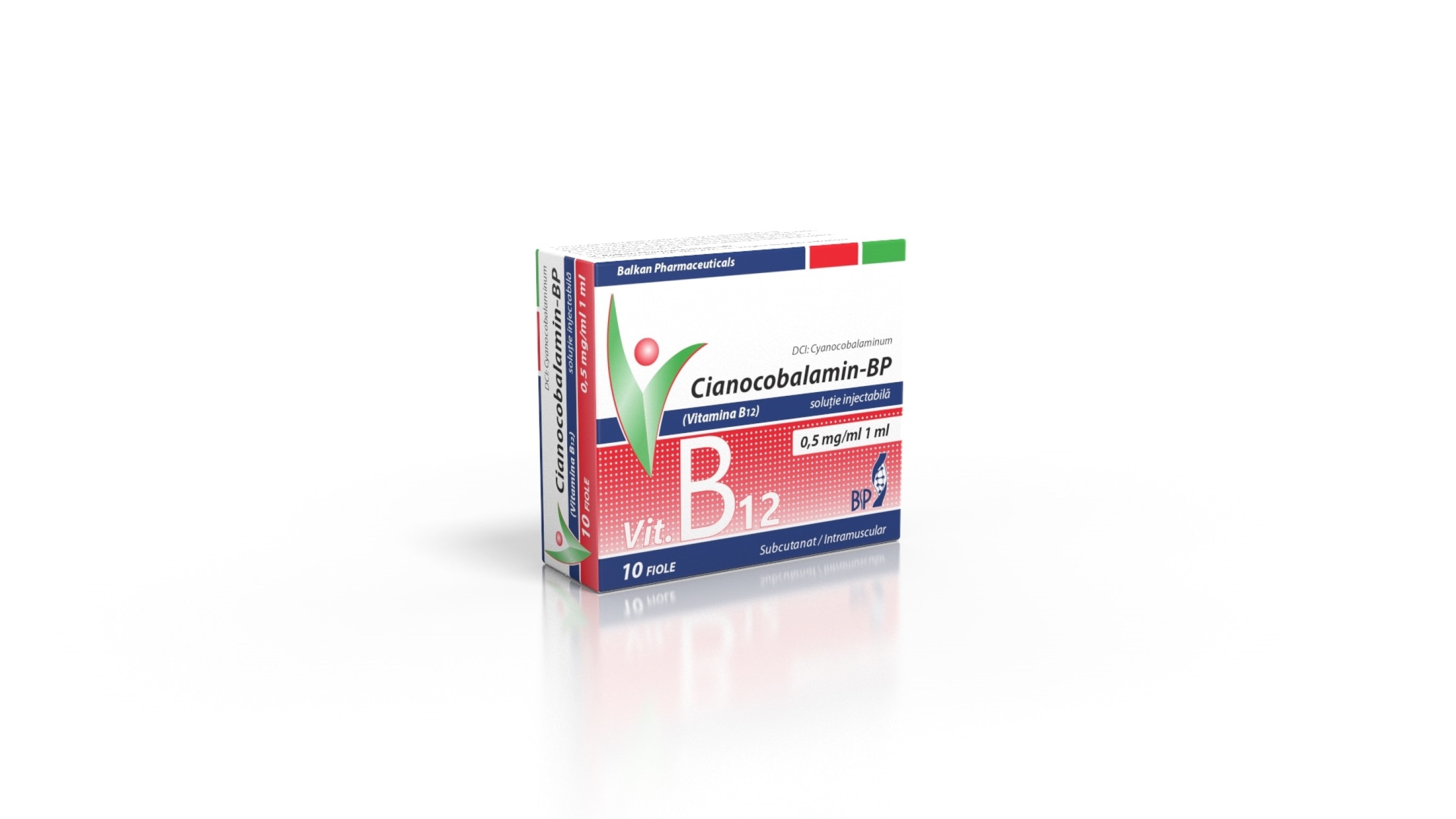 Cianocobalamin-BP,  0,5mg/ml 1ml soluție injectabilă,  N5x2