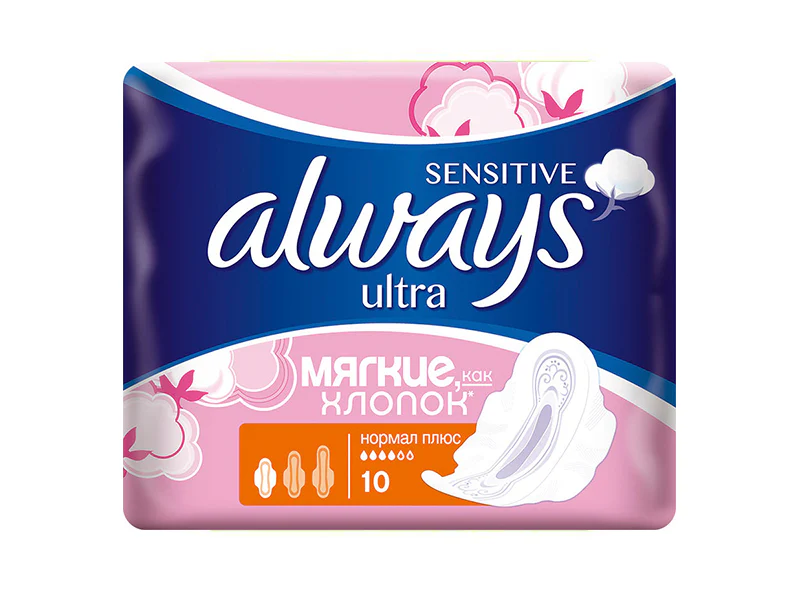Прокладки ALWAYS Sensitive Ultra Normal Plus N10 (*4)