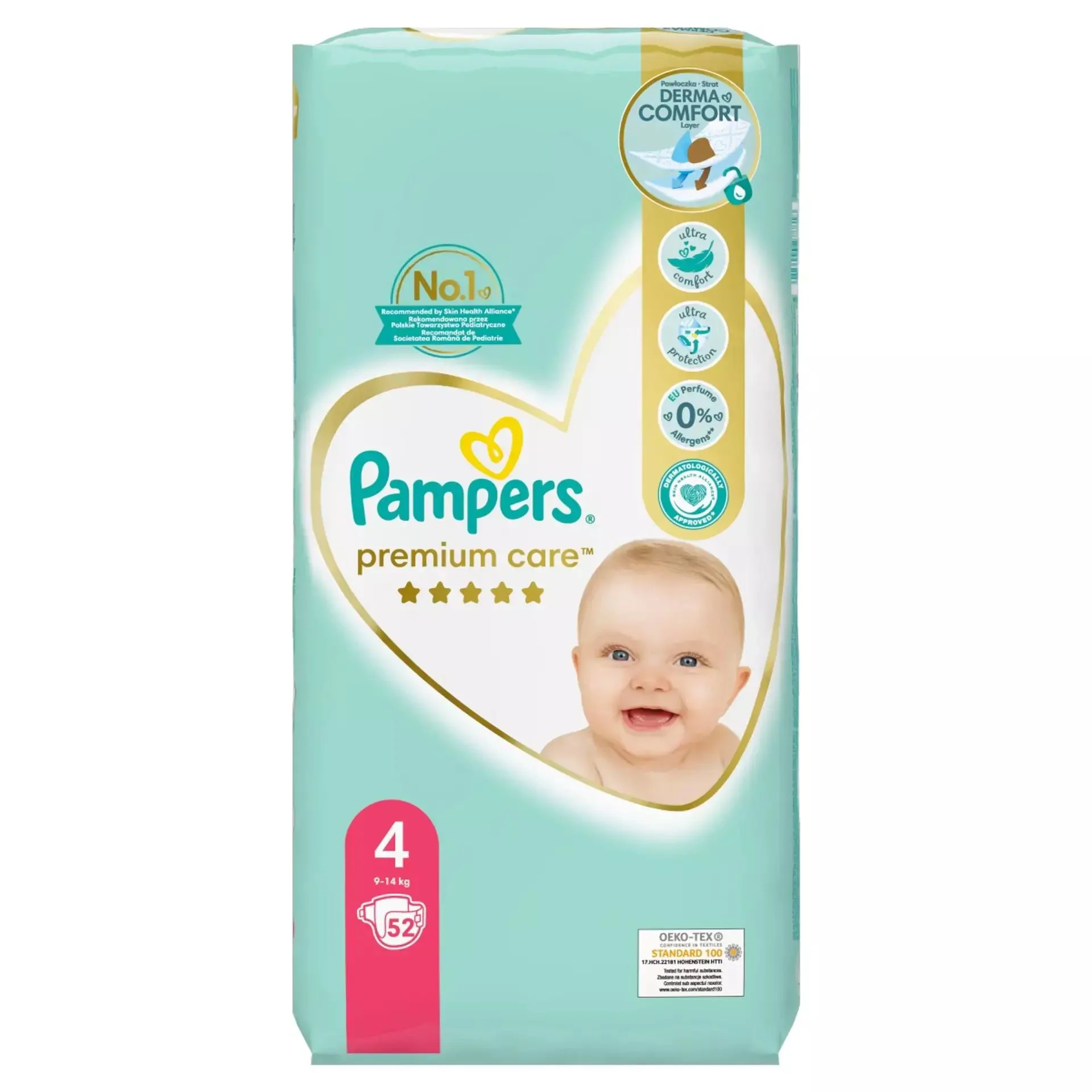 Подгузники Pampers Premium Care 4 (7-18 кг) 52 шт