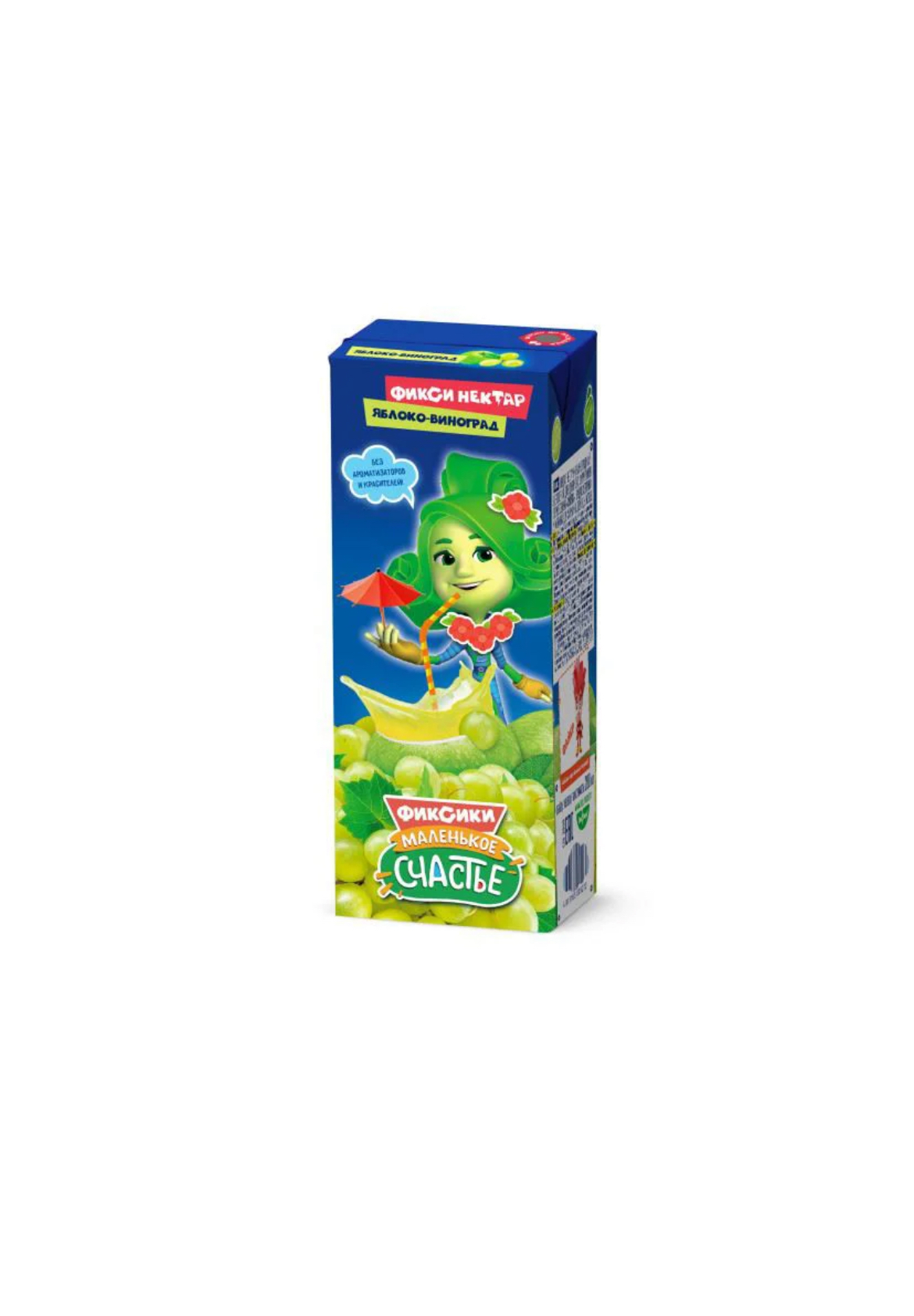 Suc-nectar „ФИКСИ, ФРУТИ” Măr-Strugure, 200 ml:
