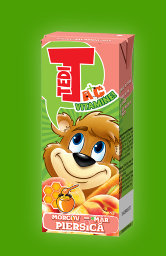 Suc TEDI Piersic-Morcov-Măr 200 ml