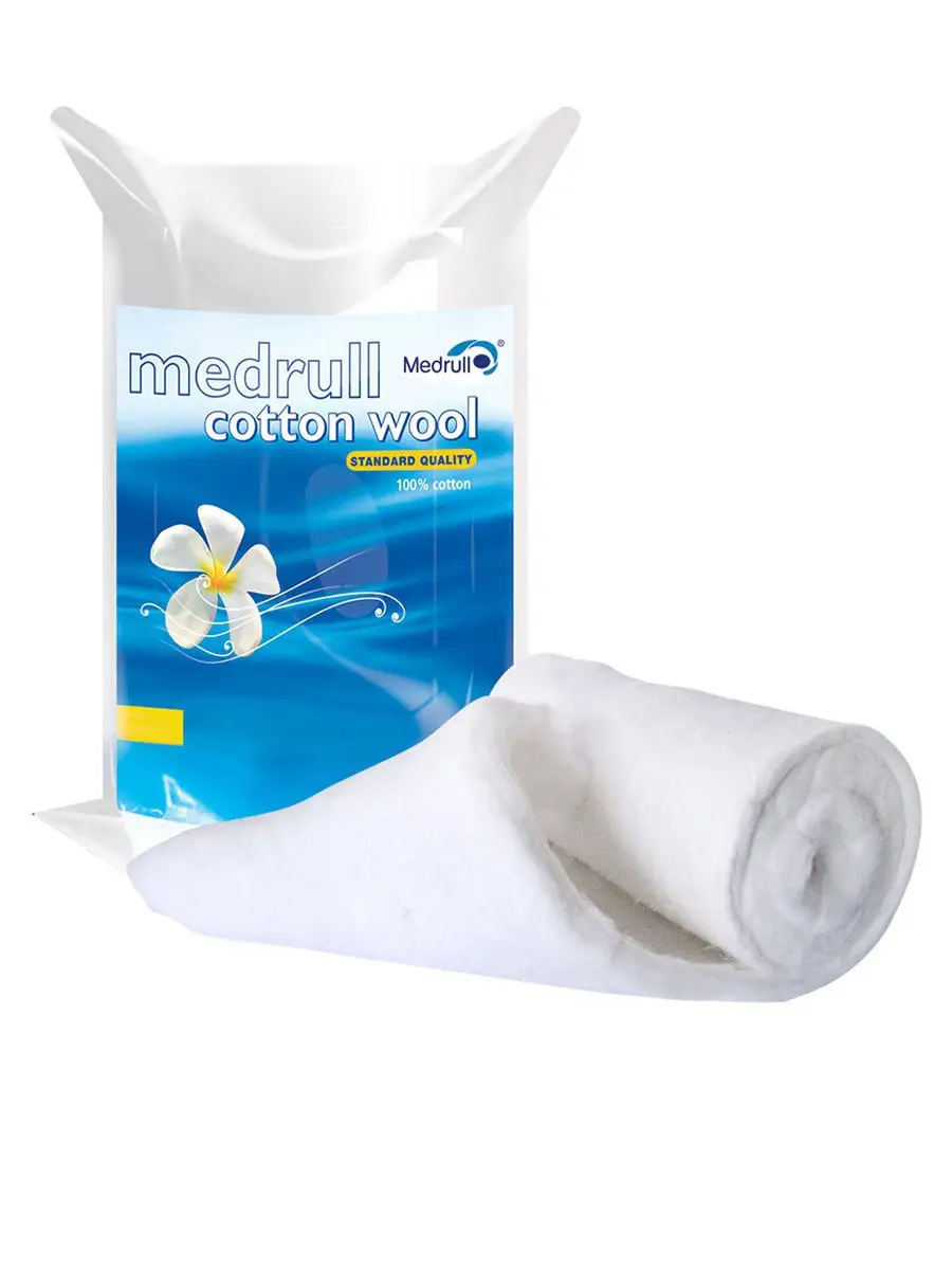 Вата нестерильная 50 г Medrull, рулон