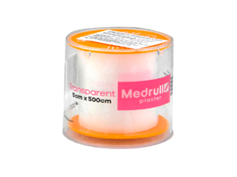 Пластырь 5,0 см x 5,0 м (в рулоне) Medrull, Прозрачный (в пластиковой упаковке)