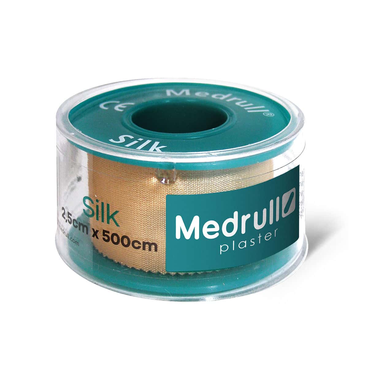Пластырь 2,5 см x 5,0 м (в рулоне) Medrull Silk (бежевый, в пластиковой упаковке)