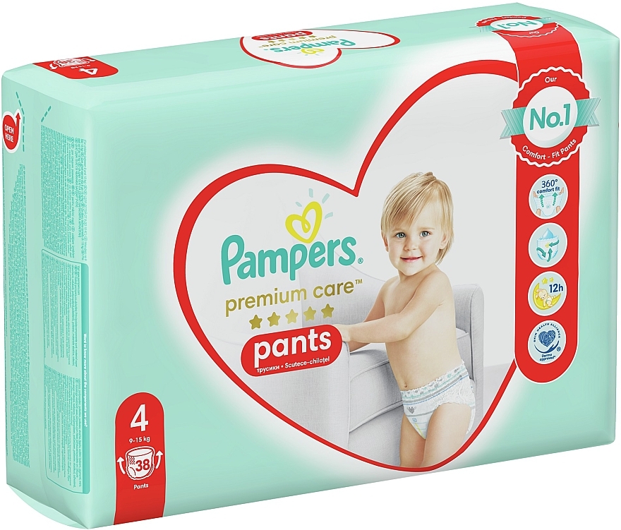 Трусики Pampers Premium Care Pants 4 Maxi (9-15 кг) 38 шт