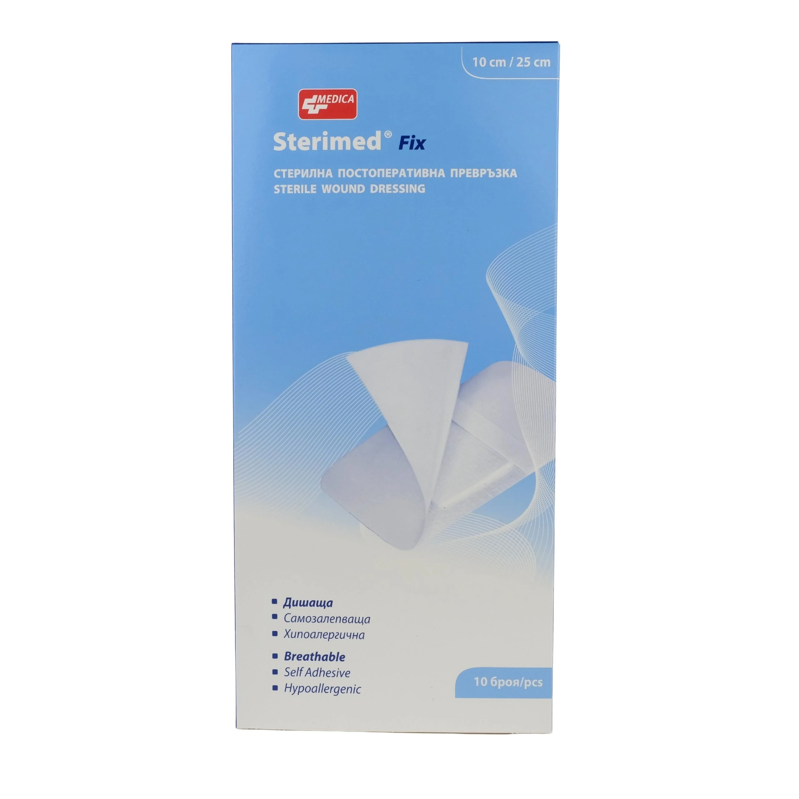 Стерильная послеоперационная повязка Sterimed Fix (10x25 см) N10 Medica