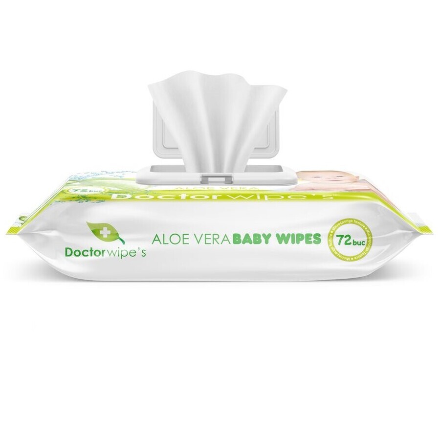 Влажные салфетки, Aloe Vera,  с пластиковой крышкой  Doctor Wipe's  N72