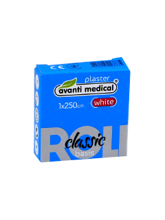 Пластырь 1,0 см x 2,5 м (в рулоне) Avanti Medical Classic (белый, картонная упаковка)