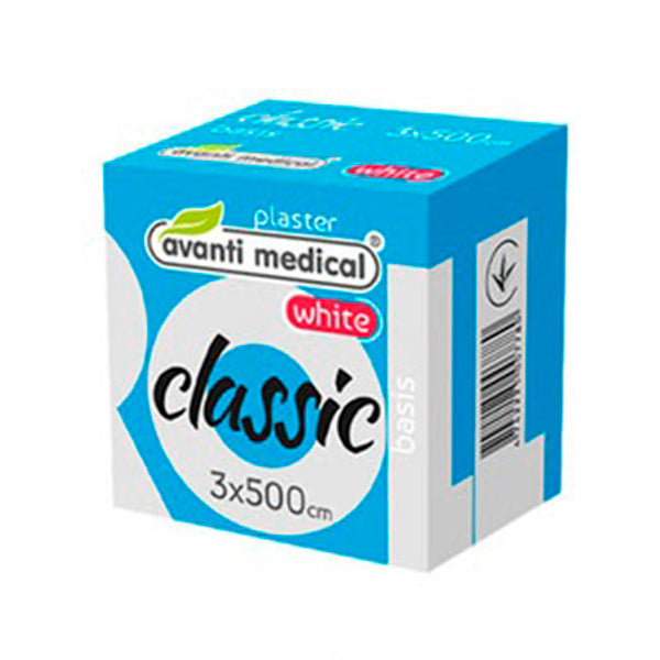 Пластырь 3,0 см x 5,0 м (рулон) Avanti Medical Classic (белый, упаковка картон)