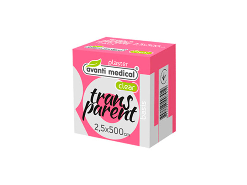 Emplastru Avanti Medical transparent 2,5 cm x 5,0 m (rolă)
