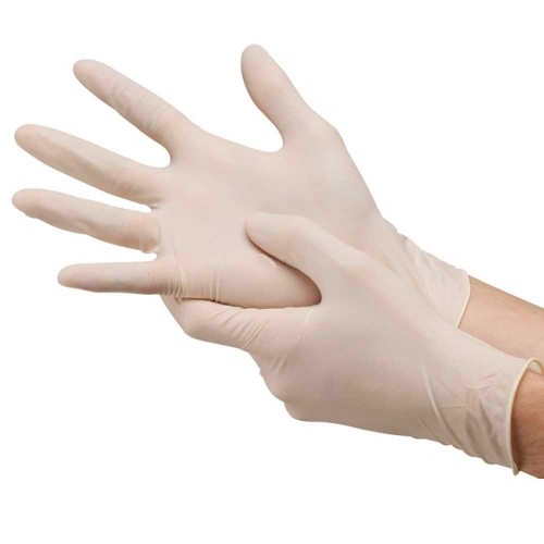 Mănuși sterile din latex cu pudră, mărimea 7.5, Farmac-Zabb