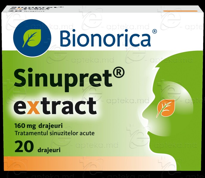 Sinupret Extract 160mg drajeuri,  N10x2