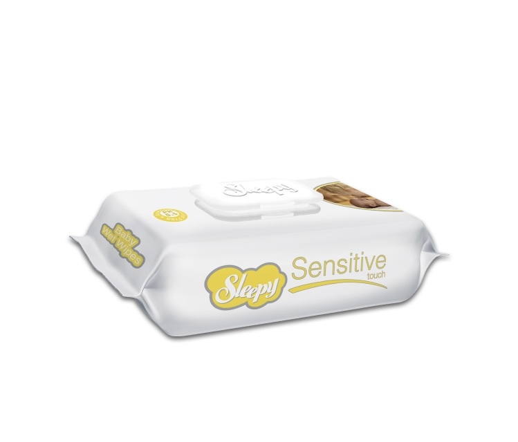 Влажные салфетки Sleepy N70 Sensitive Baby (с крышкой)