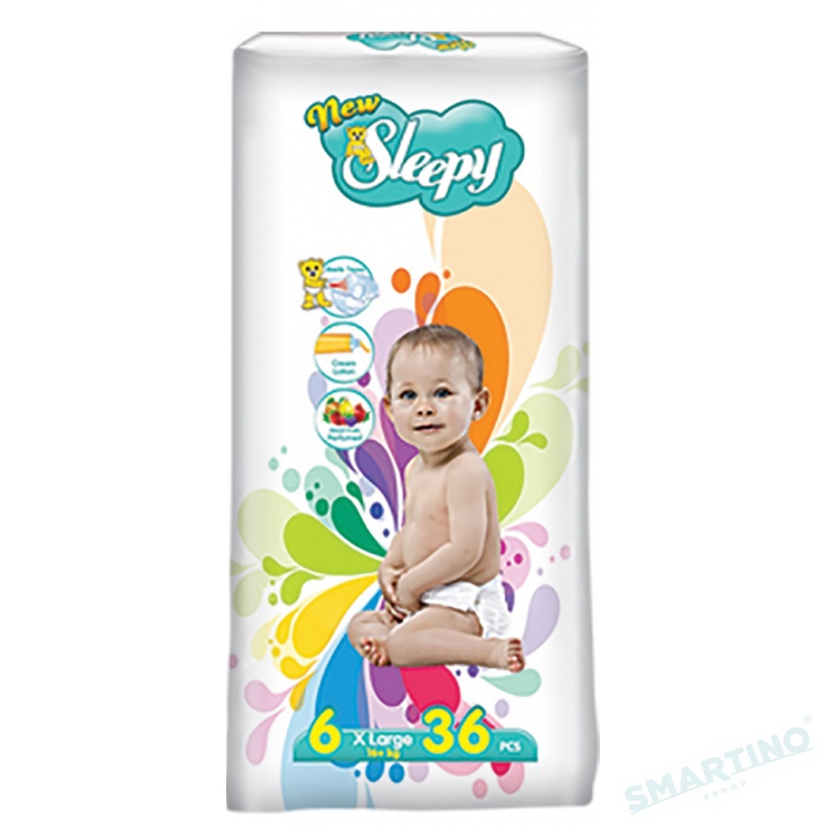 Подгузники Sleepy New 6X Large (16+ kg) Mixed Fruits Parfumed N36