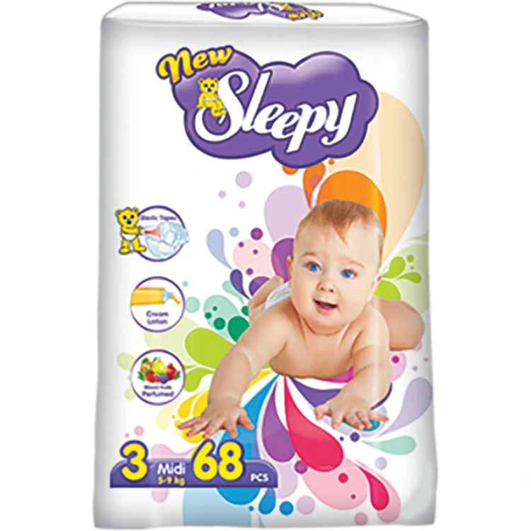 Подгузники Sleepy New 3 Midi (5-9 kg) Mixed Fruits Parfumed N68