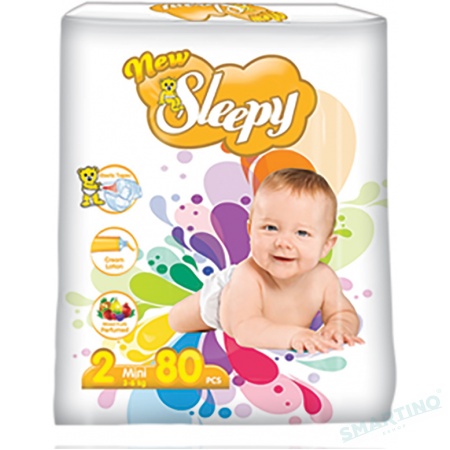 Подгузники Sleepy New 2 Mini (3-6 kg) Mixed Fruits Parfumed N80