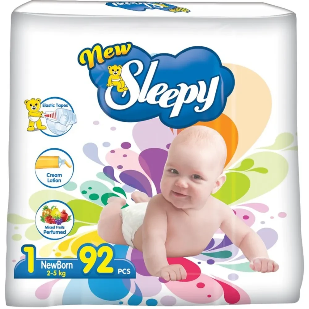 Подгузники Sleepy New 1 NewBorn (2-5 kg) Mixed Fruits Parfumed  N92
