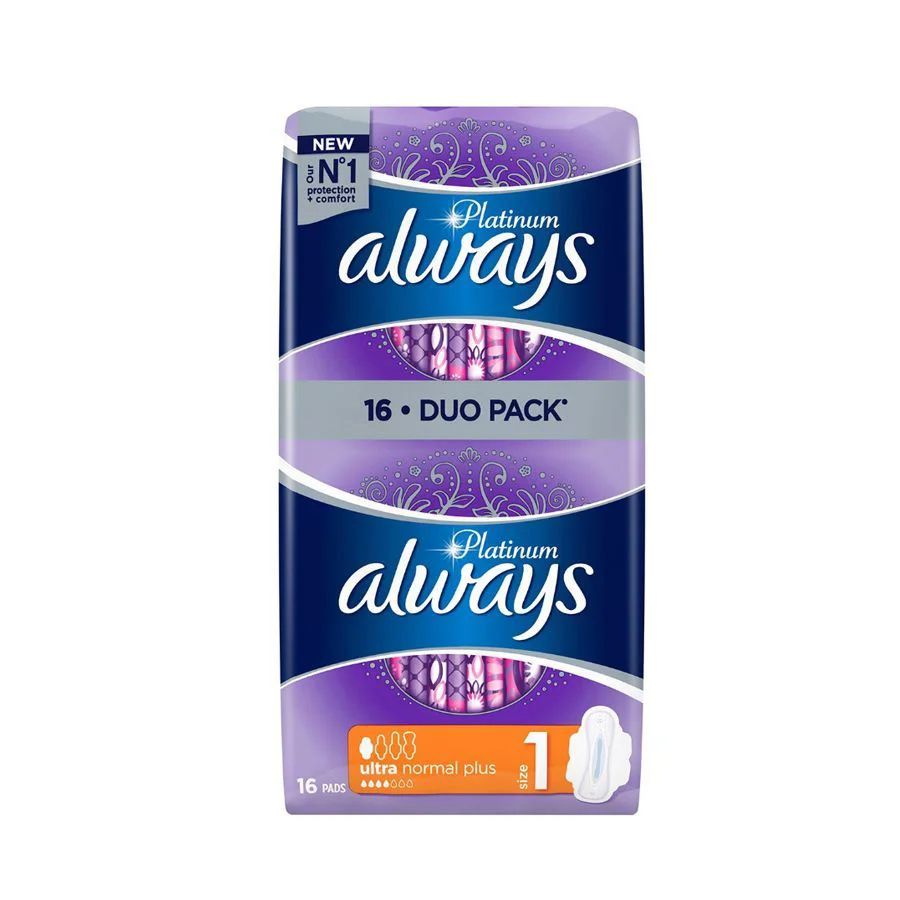 Absorbante ALWAYS Platinum Ultra Normal Duo N16 (*4)