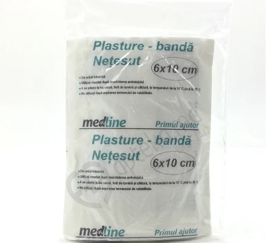 Пластырь Medline 6,0 см x 10 см N10 из нетканого материала (белый цвет), в упаковке‑пакете