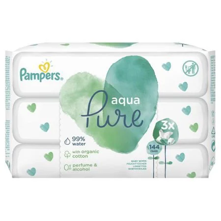 Șervețele umede Pampers Baby Aqua Pure N48x3