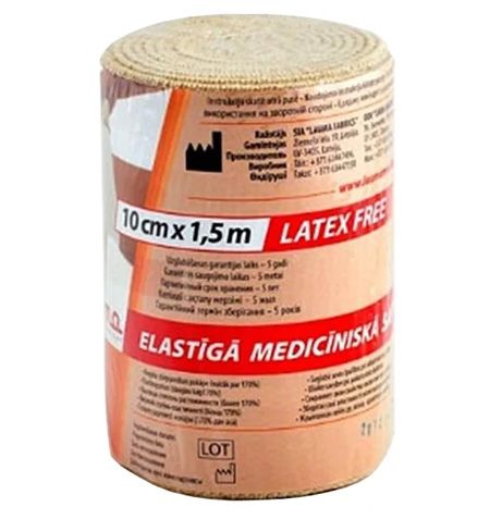 Эластичная повязка 1,5 м, х 10 см Lauma