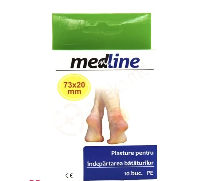 Emplastru Medline 73x20 mm N10 cu protecție din polimer