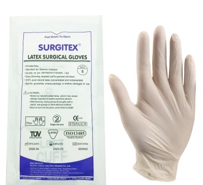 Mănuși sterile N8.0 Anrui Medical din latex, pereche, fără pudră