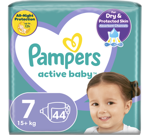Подгузники Pampers 7 (15 кг+), 44 шт