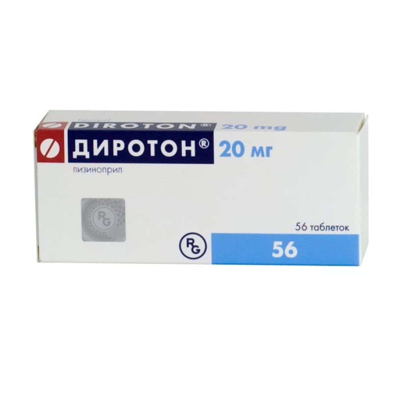 Диротон, таблетки 20 мг, N14x4