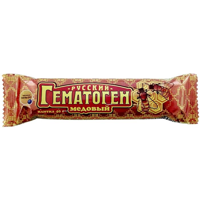 Гематоген, батончик, 40 г Медовый  Русский 
