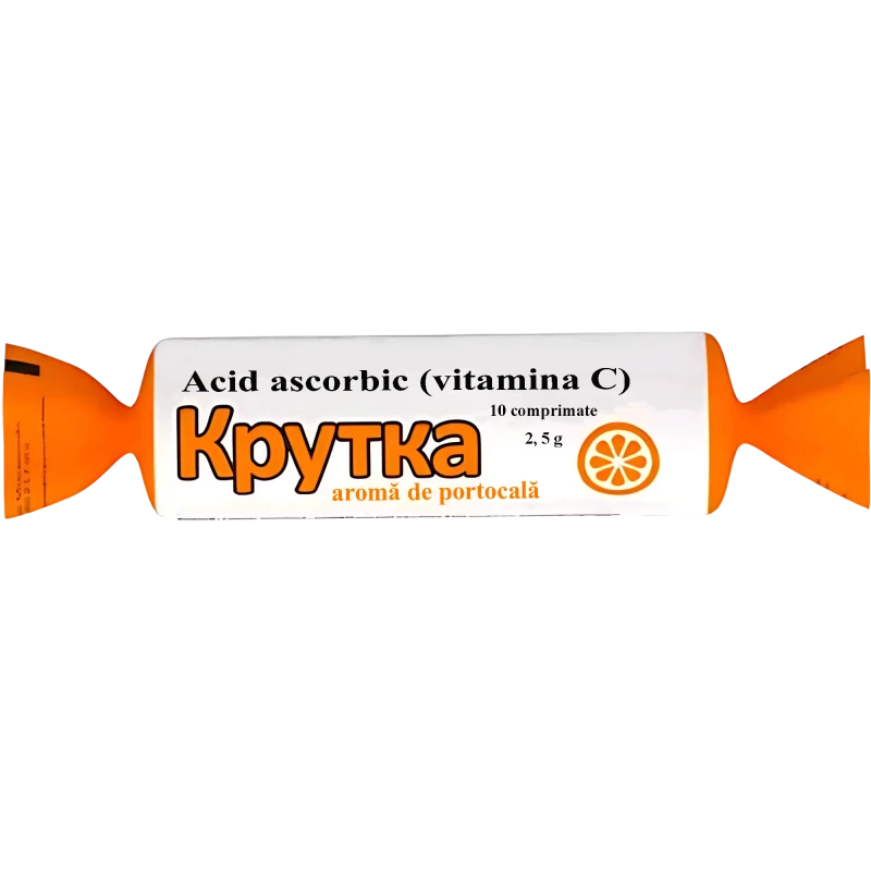 Аскорбиновая Кислота с глюкозой, Апельсин, Крутка, таблетки N10 BioZdraVit