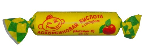 Аскорбиновая Кислота с сахаром , 3 г, таблетки, Яблоко N10  Farmgrup