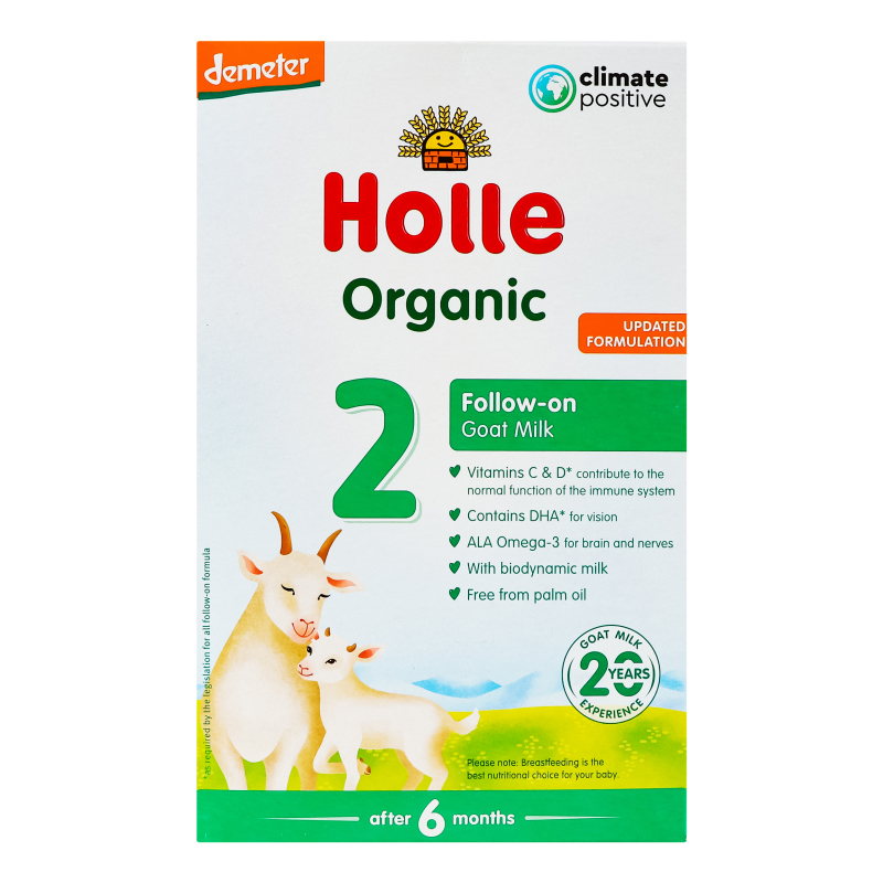 HOLLE Organic 2, 400 g (6 luni+) — formulă pe bază de lapte de capră