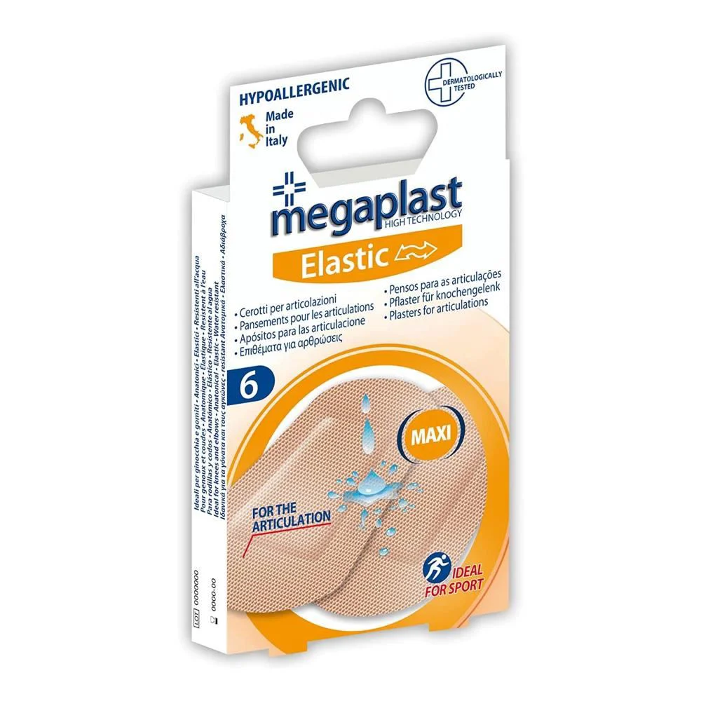 Emplastru Megaplast Elastic Maxi N6 (7 x 4,8 cm) (pentru genunchi și coate)