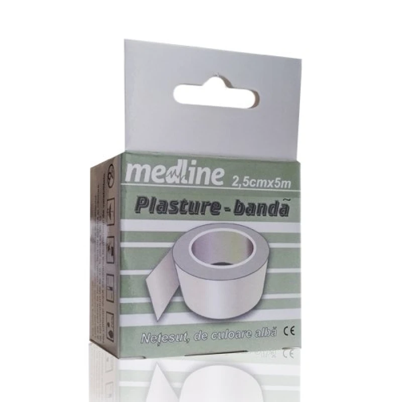 Пластырь Medline рулонный 2,5 см x 5 м из нетканого материала (белого цвета)