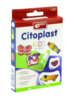 Пластырь CITOPLAST бактерицидный ДЕТСКИЙ 3 вида N10 Medica
