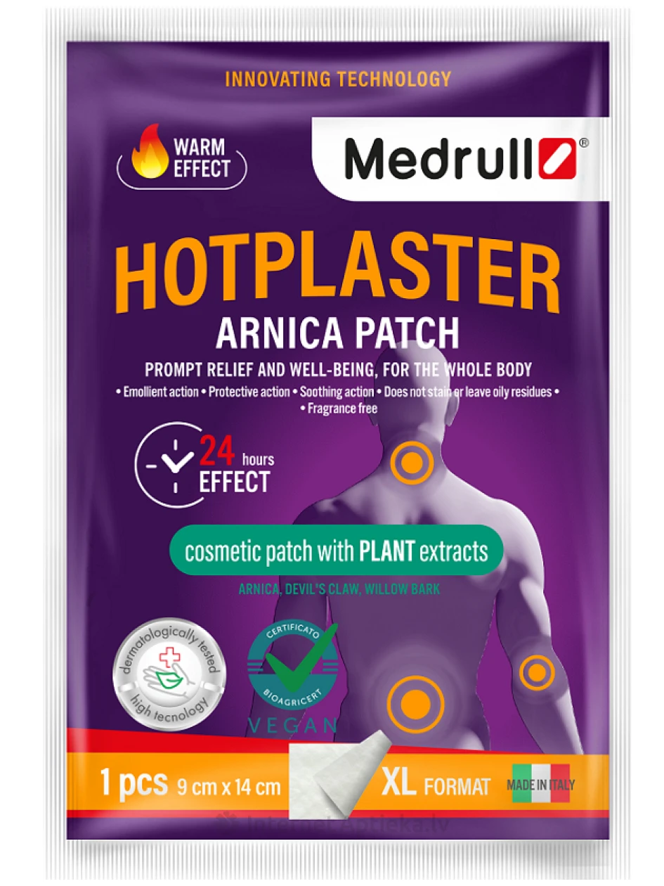 Пластырь Hotplaster N1 Medrull (9 см x 14 см) (против боли, с разогревающим эффектом)