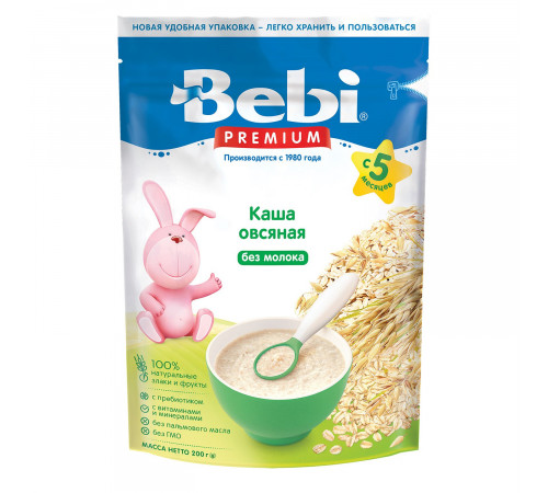 Bebi „Cereale fără lapte – ovăz” 9×200 g (de la 5 luni)