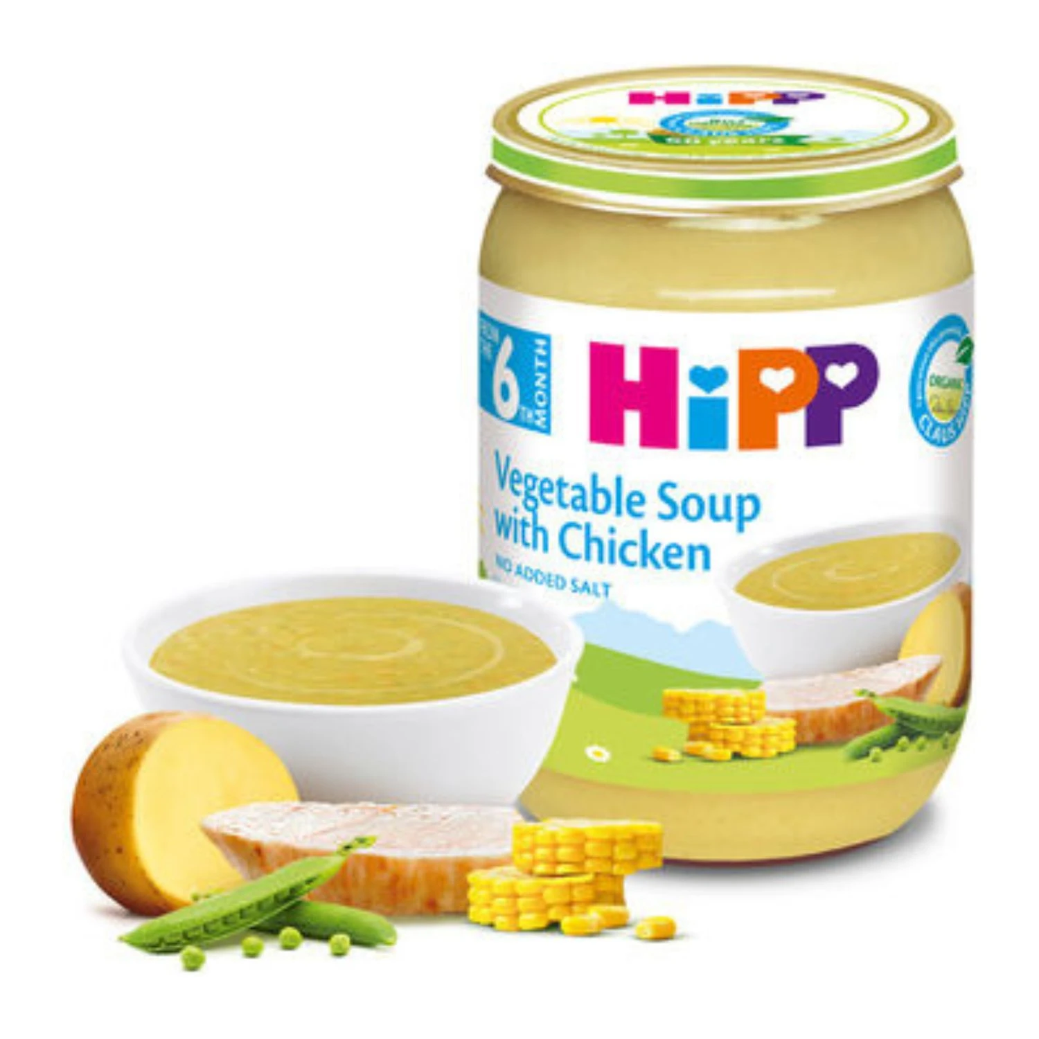 HiPP Supă de legume cu carne de pui 190 g (de la 6 luni) (art. 7973)