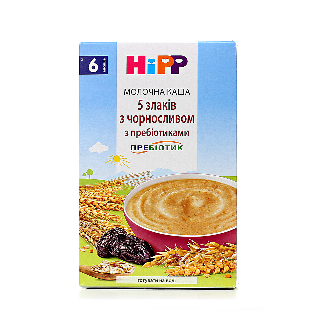 Hipp “Каша молочная 5 злаков с черносливом” 250 г (с 6 месяцев) (арт. 2918)