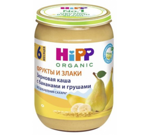 Hipp „Cereale integrale cu banane și pere” 190 g (de la 6 luni) (4830)