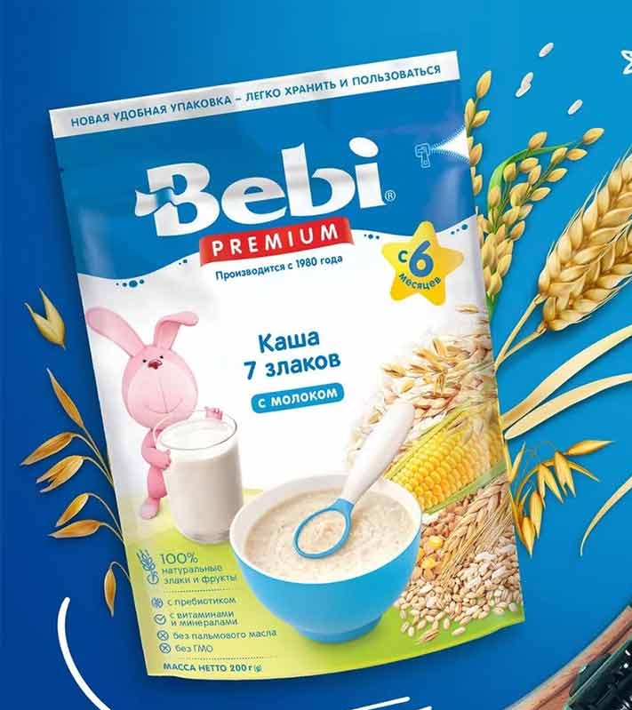 Bebi «Каша молочная 7 злаков» 200 г (с 9 месяцев)