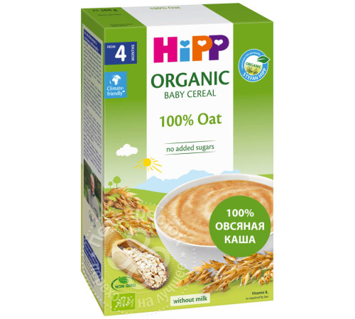 Hipp „Terci fără lapte Organic de ovăz” 200 g (de la 4 luni)