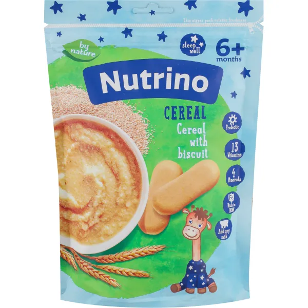 Nutrino „Terci cu lapte din grâu și biscuiți” 200 g (de la 6 luni)