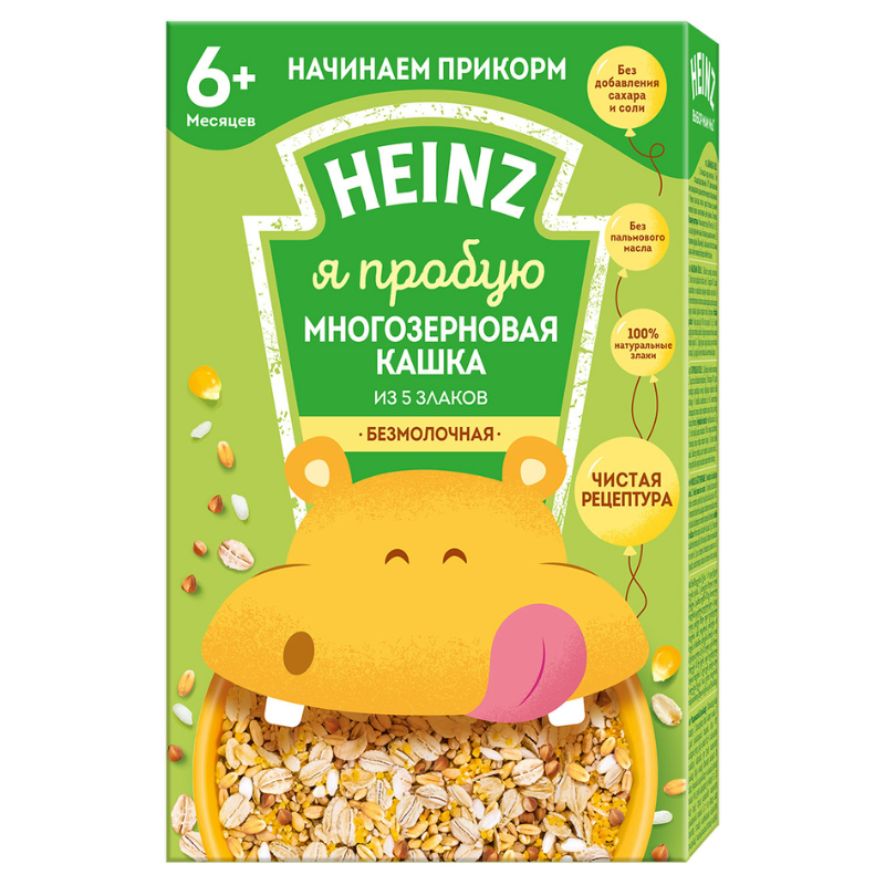 Heinz “Каша мультизлаковая Я пробую” 180 г (5 злаков) (с 6 месяцев)